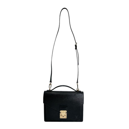 Louis Vuitton Epi 2-Way Shoulder Bag Monceau Handbag Black