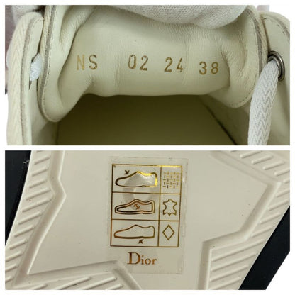 Dior Walkn Toile de Jouy Pink White Canvas Sneakers Low Cut Ladies