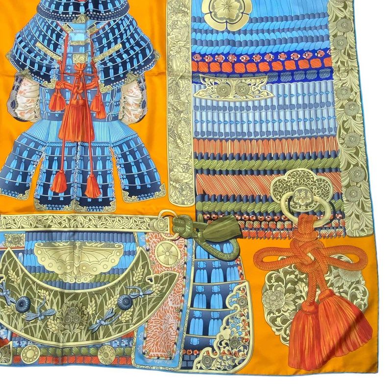 Hermes Carre 140 Scarf Silk Large Parures de Samourais Samurai Armor