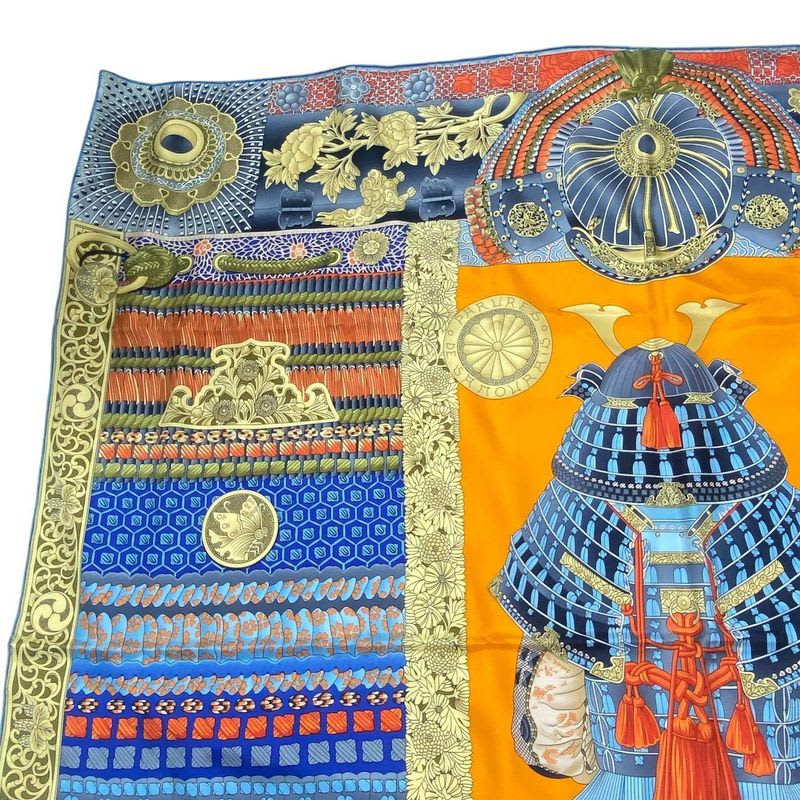 Hermes Carre 140 Scarf Silk Large Parures de Samourais Samurai Armor