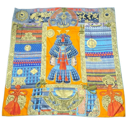 Hermes Carre 140 Scarf Silk Large Parures de Samourais Samurai Armor