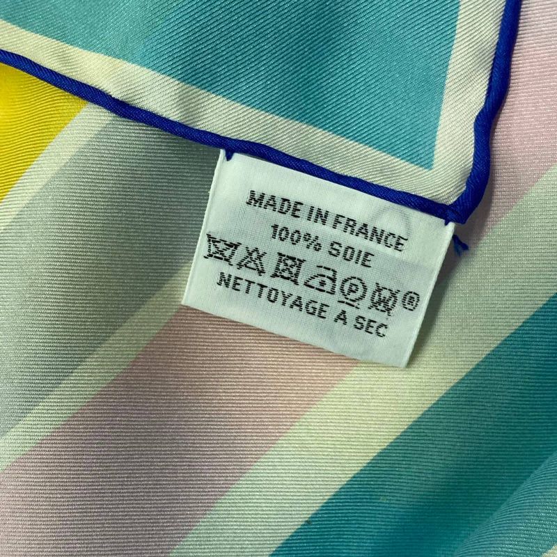 Hermes Carre 140 Scarf Silk Large SEA SURF & FUN And Fan Multicolor Box