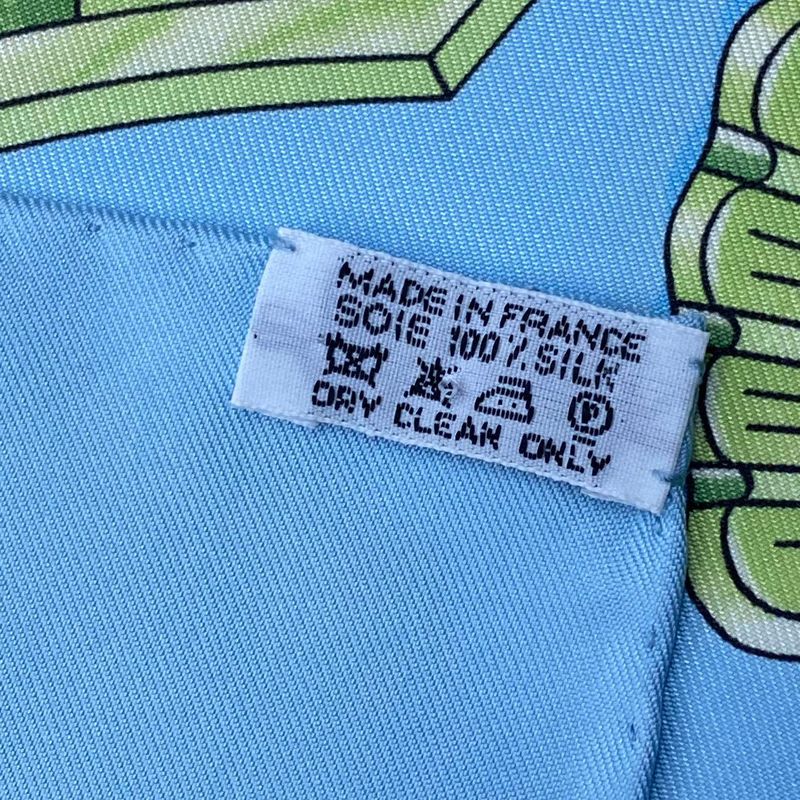 Hermes Carre 90 Scarf Silk Railing Ship Handrail Blue Box