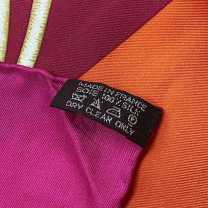 Hermes Carre 140 Scarf Silk Large Coup De Fouet Whip Pink