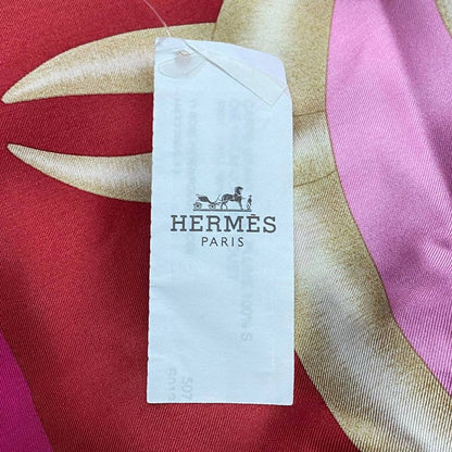 Hermes Carre 140 Scarf Silk Large Coup De Fouet Whip Pink
