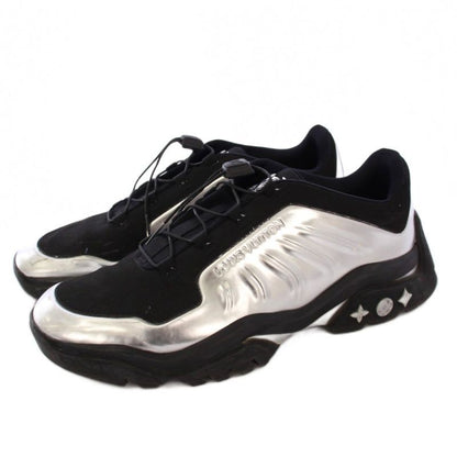 Louis Vuitton Millennium Line Sneakers 9 Silver Color Black KH