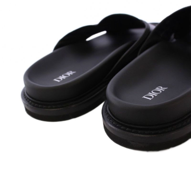 Dior Homme Diamond Logo Sandals Slippers 43 Black