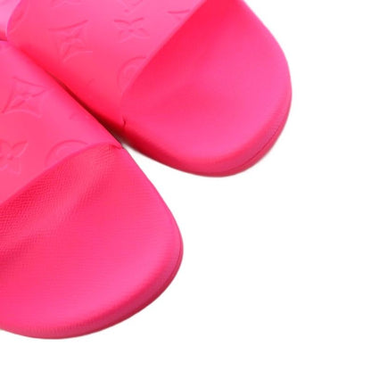 Louis Vuitton Waterfront Line Monogram Rubber Sandals 7 Pink KH