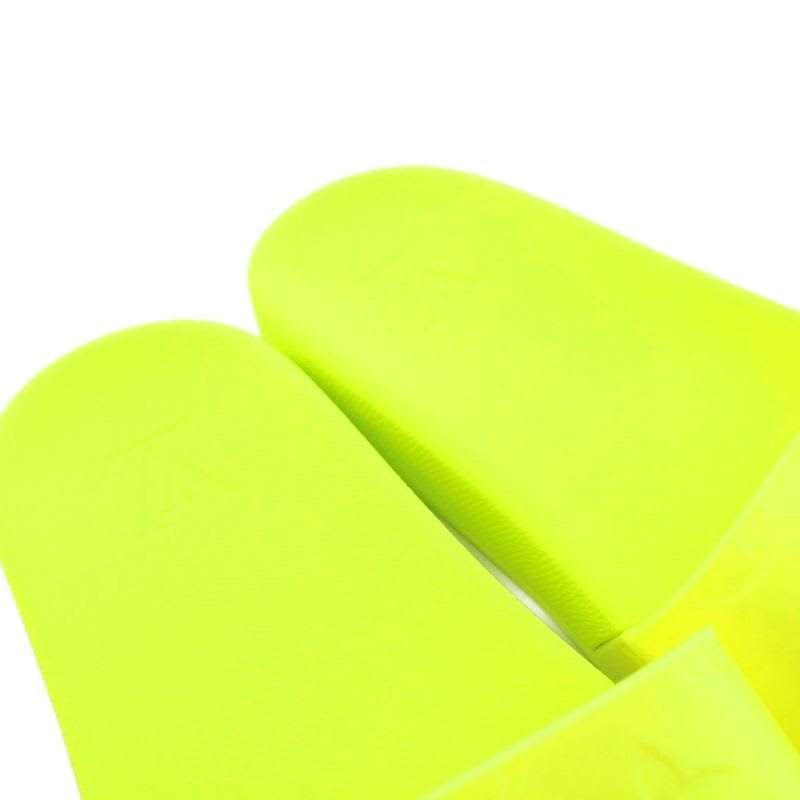 Louis Vuitton Waterfront Line Monogram Rubber Sandals 7 Fluorescent Yellow KH