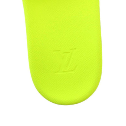Louis Vuitton Waterfront Line Monogram Rubber Sandals 7 Fluorescent Yellow KH