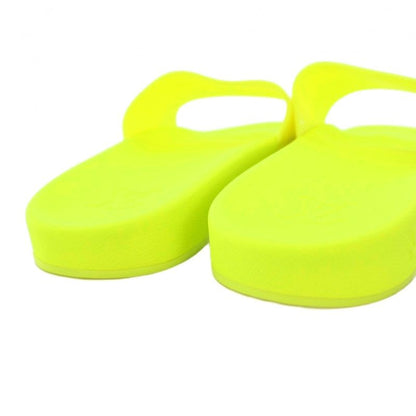 Louis Vuitton Waterfront Line Monogram Rubber Sandals 7 Fluorescent Yellow KH