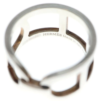 Hermes Ever Chaine D'ancre Ring Silver Size 54