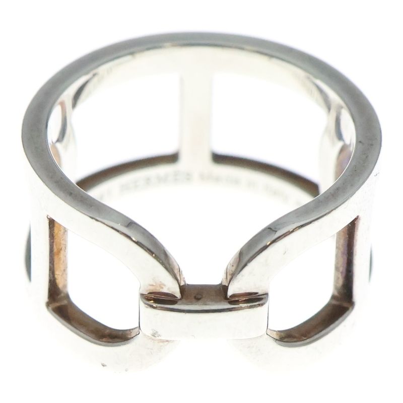 Hermes Ever Chaine D'ancre Ring Silver Size 54