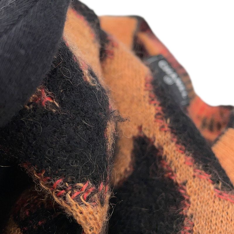 Chanel Knit Leopard Sweater Cashmere Mohair Thigh 36 Top Brown Black Pink