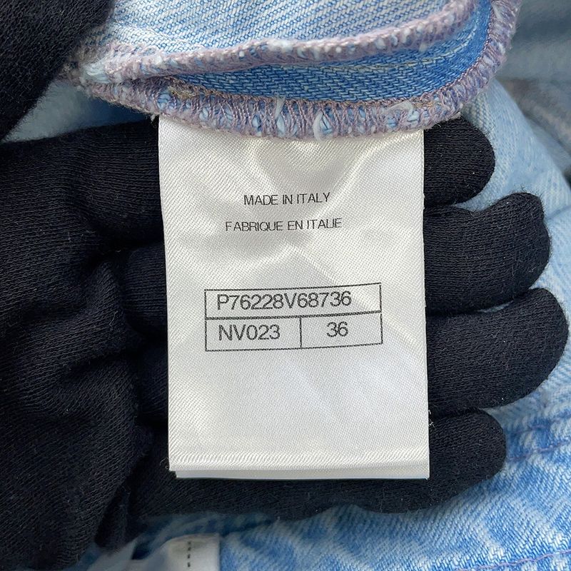 Chanel Pants Coco Bichi Button Denim Cotton 36 Light Blue