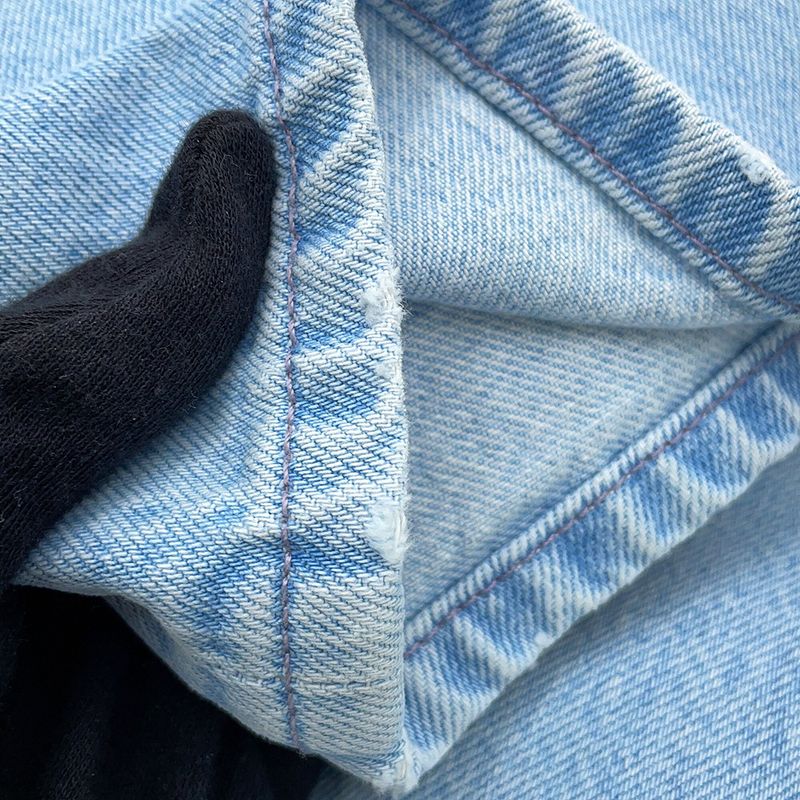 Chanel Pants Coco Bichi Button Denim Cotton 36 Light Blue