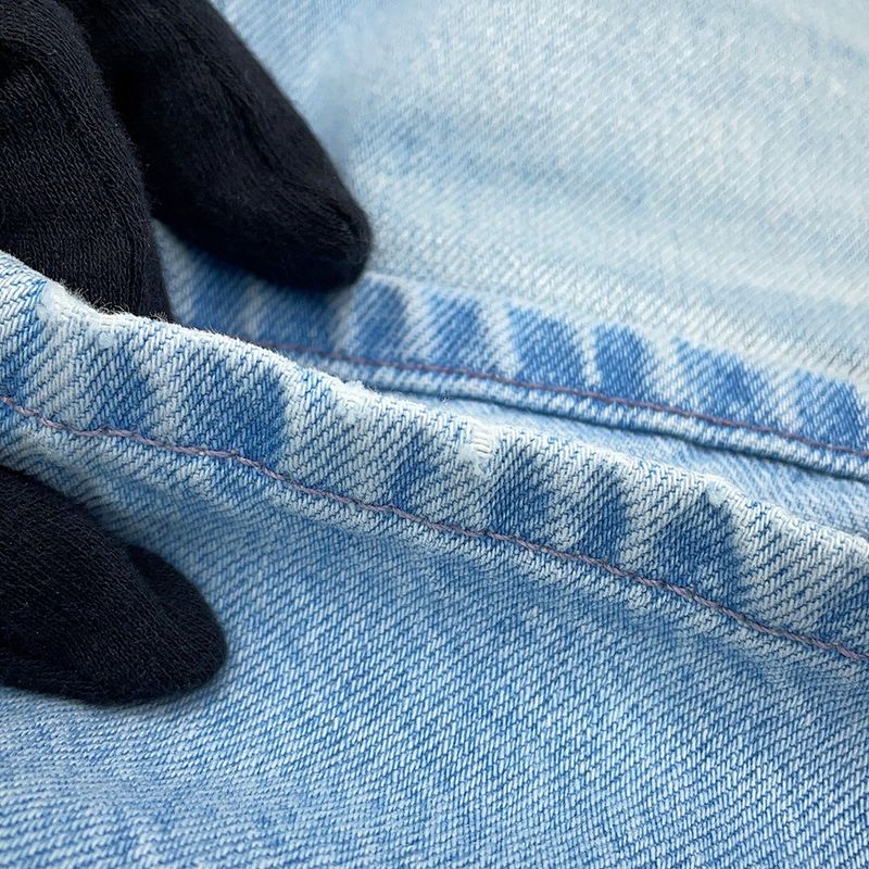 Chanel Pants Coco Bichi Button Denim Cotton 36 Light Blue