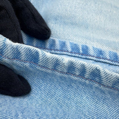 Chanel Pants Coco Bichi Button Denim Cotton 36 Light Blue