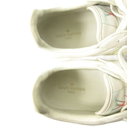 Louis Vuitton Luxembourg Monogram Sneakers Leather Low Cut White Ms1200 5.5