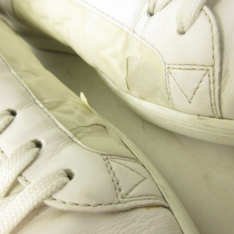 Louis Vuitton Luxembourg Monogram Sneakers Leather Low Cut White Ms1200 5.5