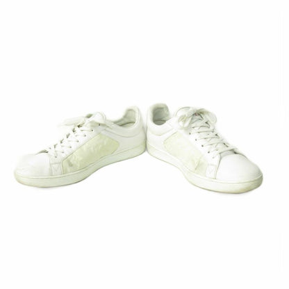 Louis Vuitton Luxembourg Monogram Sneakers Leather Low Cut White Ms1200 5.5