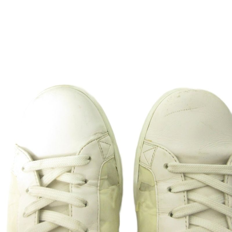 Louis Vuitton Luxembourg Monogram Sneakers Leather Low Cut White Ms1200 5.5