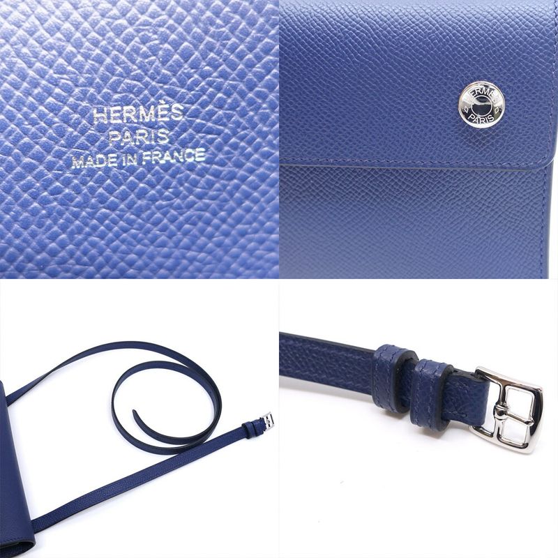 Hermes Nap To Go- K Stamp Manufactured In 2025 Blue-navy- Shoulder-bag