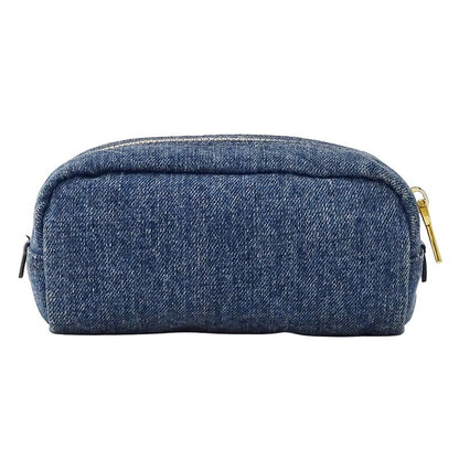 Prada Pouch Ladies Brand Denim Blue Navy Blue Logo Mini Pouch Small Stylish