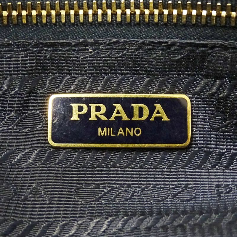 Prada Pouch Ladies Brand Denim Blue Navy Blue Logo Mini Pouch Small Stylish