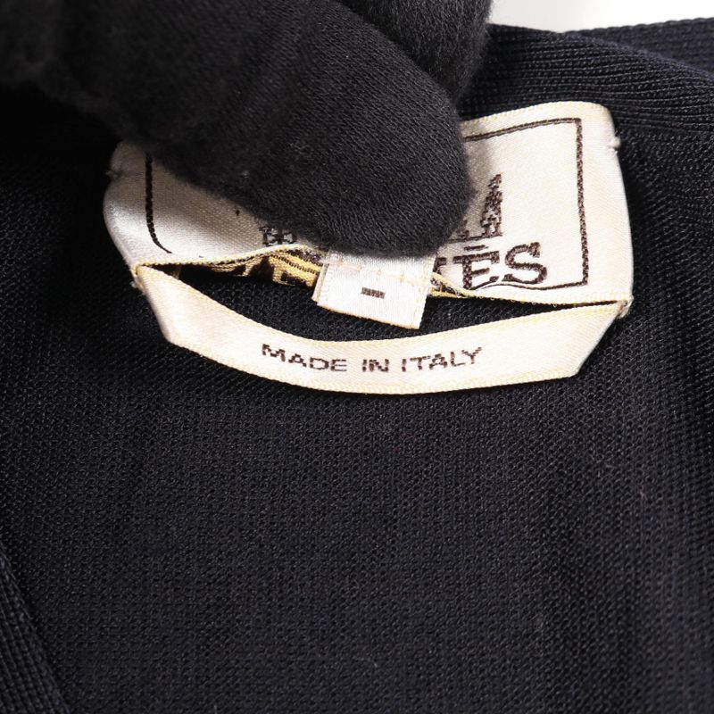 Hermes Cardigan Navy Silk Cardigan Men's Used A