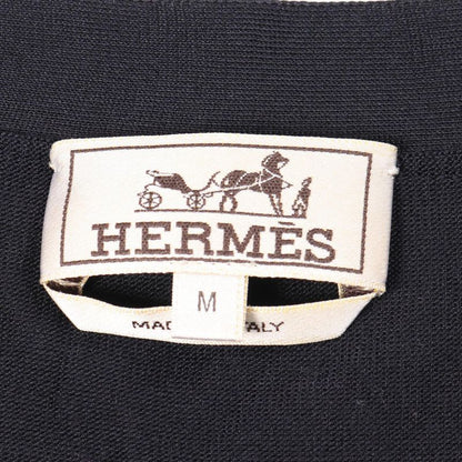 Hermes Cardigan Navy Silk Cardigan Men's Used A