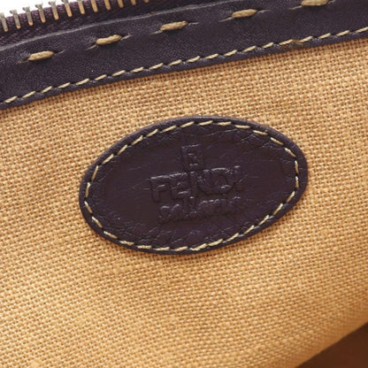 Fendi Pouch Selleria 8n0037 Purple Leather Selleria Pouch Ladies Used B