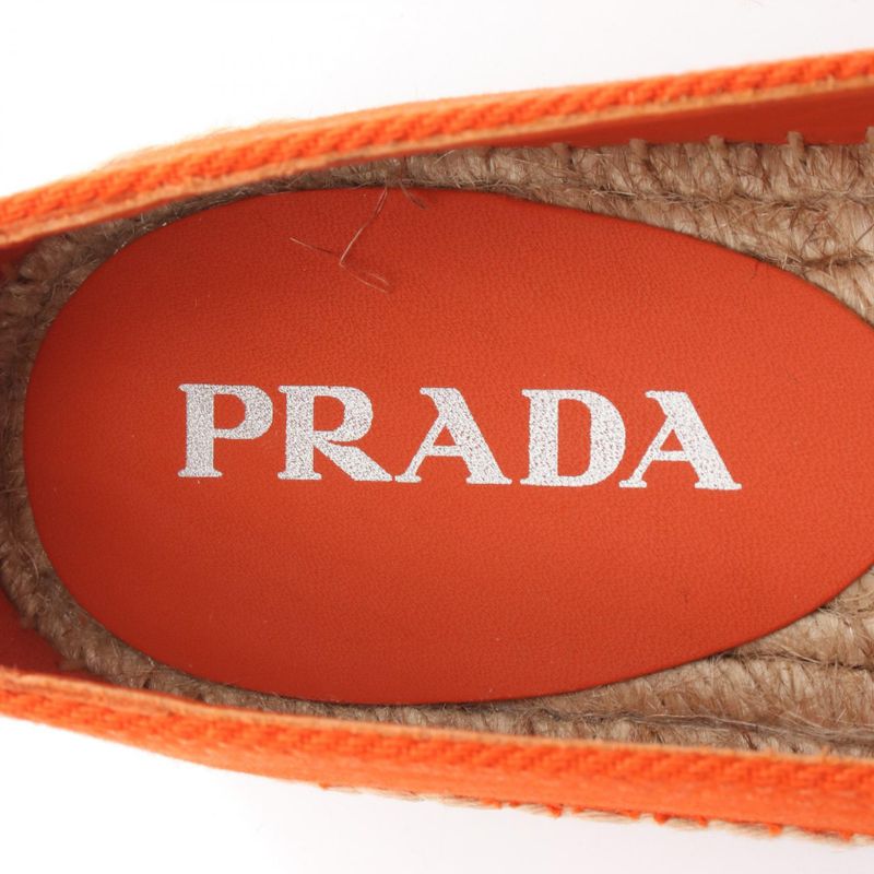 Prada Slip-ons Embossed Logo Canvas Slip-ons Ladies Unused