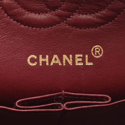 Chanel Shoulder Bag Matelasse W Flap Black Lambskin Matelasse Double Flap Chain