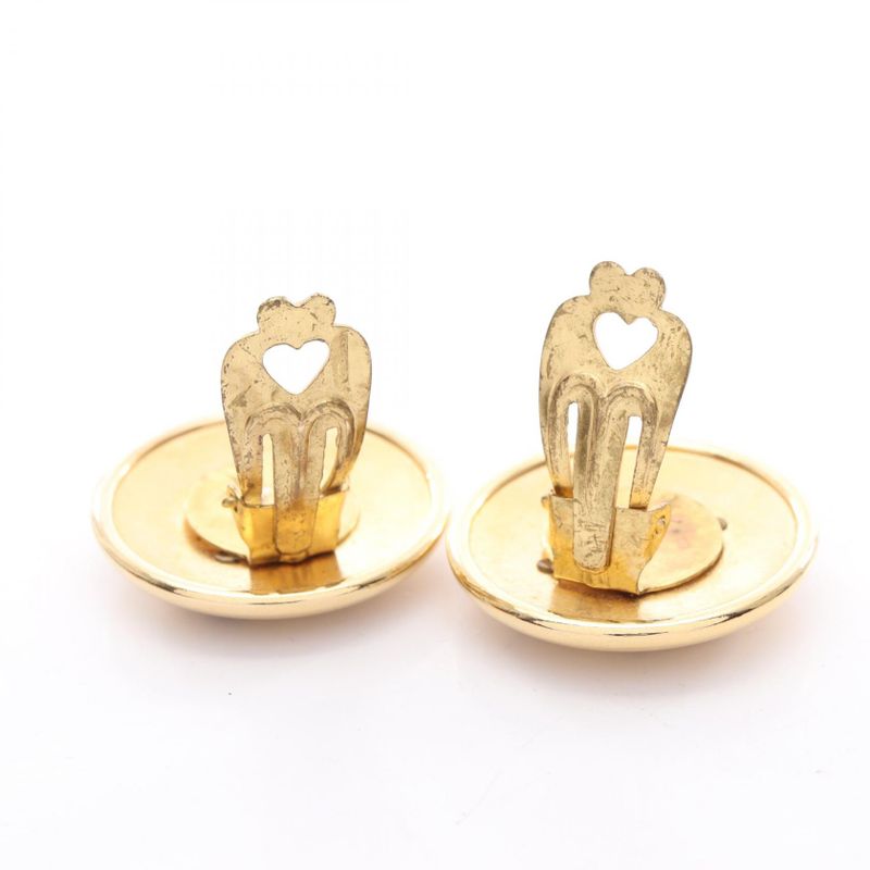 Hermes Earring Horn GP (gold Plated) Earring Ladies Used A