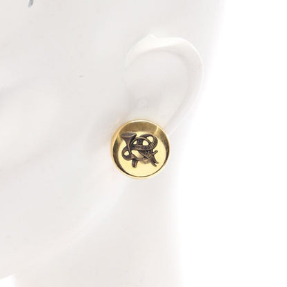 Hermes Earring Horn GP (gold Plated) Earring Ladies Used A