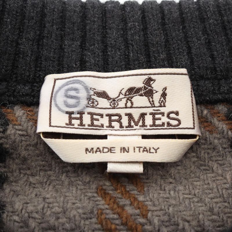 Hermes Knit Sweater Wool Knit Men's Used A