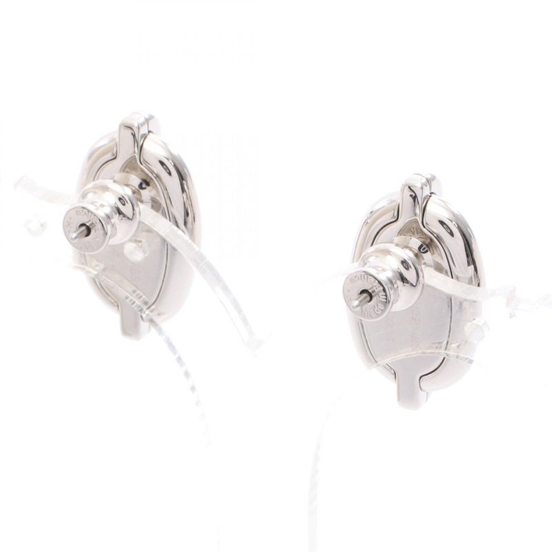 Hermes Earrings Mini Maillon Stainless Steel Earrings Women's Used A