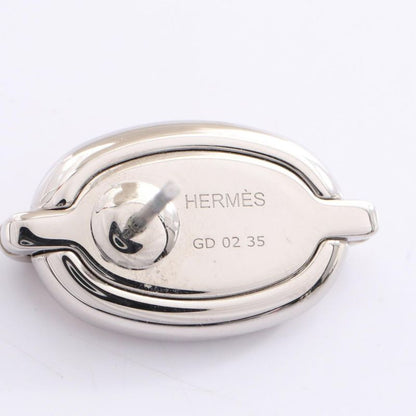 Hermes Earrings Mini Maillon Cles Stainless Steel Earrings Ladies Used A