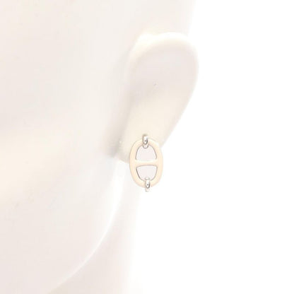 Hermes Earrings Mini Maillon Cles Stainless Steel Earrings Ladies Used A
