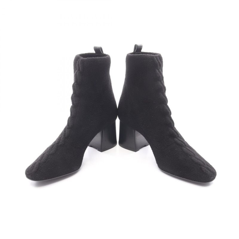Hermes Boots Volver 60 Black Fabric Volver 60 Boots Black Ladies Used A