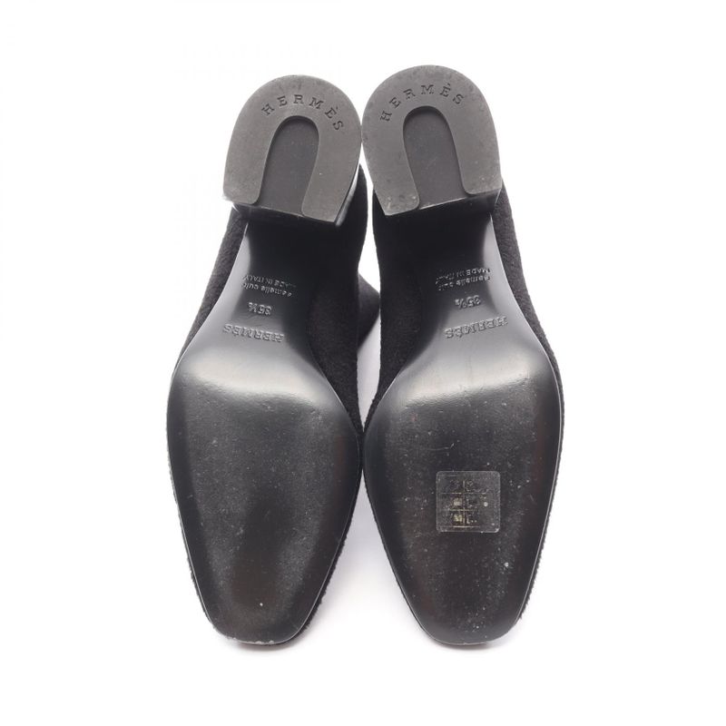 Hermes Boots Volver 60 Black Fabric Volver 60 Boots Black Ladies Used A