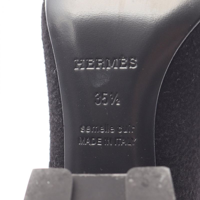 Hermes Boots Volver 60 Black Fabric Volver 60 Boots Black Ladies Used A
