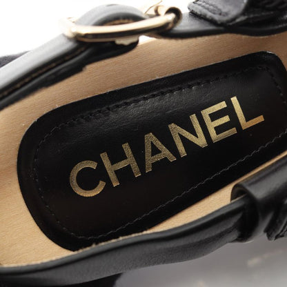 Chanel Sandals Coco Mark Leather Sandals Women's Used A