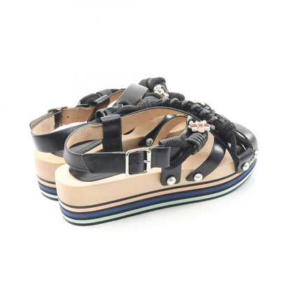 Chanel Sandals Coco Mark Leather Sandals Women's Used A