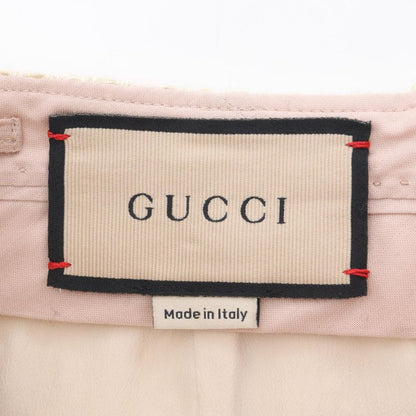 Gucci Pants Tweed Short Light Beige Cotton Rayon Tweed Short Pants Women's Used