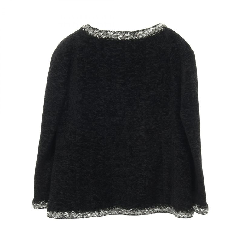 Chanel Coco Mark Button Silk Jacket Women's Used A