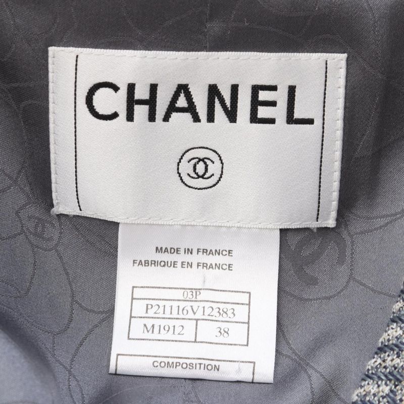 Chanel Tailored Jacket Coco Mark Fabric Jacket Women's Used A
