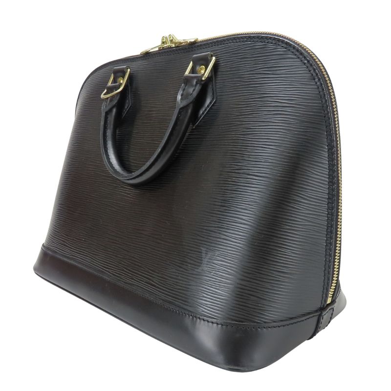 Louis Vuitton Handbag Alma M52142 Epi Leather Noir Black Gold Hardware Chic