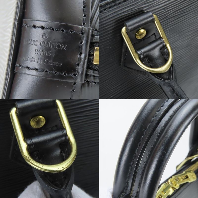 Louis Vuitton Handbag Alma M52142 Epi Leather Noir Black Gold Hardware Chic